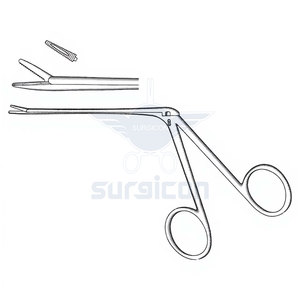   Pinzas para Polipos de Oído con Eje de 14 cm (5-1/2 Pulgadas) de Acero Inoxidable, Instrumento Quirúrgico ORL para la Extracción de Tejido de Polipos de Oído - Product Image 1