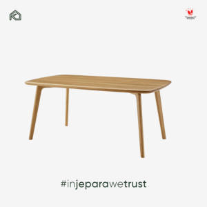 Modern Japandi Solid Teak Wood <b>Dining</b> <b>Table</b> <b>Space</b> <b>Saving</b> Home Apartment Cafe Restaurant <b>Table</b> Indonesia - Product Image 3