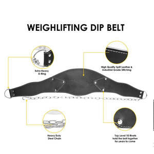 Ceintures de musculation pour dips, tractions et squats avec chaîne en acier – Équipement de fitness pour l'entraînement en salle de sport - Product Image 6