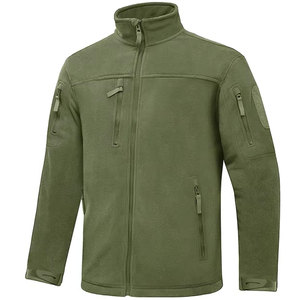 Veste softshell homme vert olive, manches longues, couleur unie, respirante, pour l'extérieur, style chasse, automne - Product Image 2