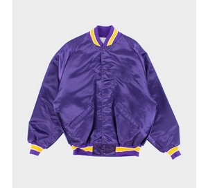 Wholesale High Quality 2025 Satin Varsity Letterman Baseball Embroidery <b>Patch</b> <b>Jacket</b> Plus Size Reversible Design Front Winter - Product Image 5