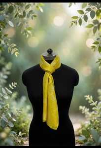 Viraak Exports Women's <b>Long</b> <b>Silk</b> <b>Scarf</b> Yellow Dot Pattern Summer Digital Printing Fashion Accessory Decoration - Product Image 2