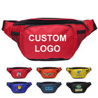 BAGNEX B4900 Riñonera Personalizada Unisex de Poliéster, Riñonera Cruzada para Correr con Cierre de Cremallera y Logotipo, Impermeable
