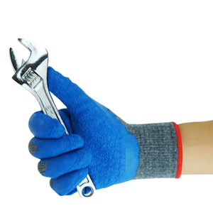 Safety <b>Gloves</b> With Textured Fingertips Anti-Slip <b>Knit</b> Wrist General Purpose Work <b>Gloves</b> - Product Image 1