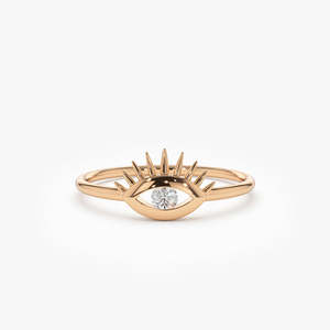 Anillo de Moissanita Natural Más Vendido, Oro Amarillo Sólido de 14K, Joyería Fina Hecha a Mano para Mujeres y Niñas, Anillo de Promesa de Lujo - Product Image 6