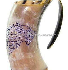 ชุดเครื่องครัวทำมือจากเขาควายธรรมชาติ ขนาด 500 มล. ทนทาน 5 ชิ้น ปรับแต่งได้ เป็นมิตรกับสิ่งแวดล้อม ยั่งยืน ผิวเงางามแบบโบราณ - Product Image 1