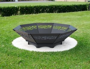 Barbecue à bois en acier avec logo personnalisé, foyer extérieur pour le camping, la cuisson, les smores et la cuisine en plein air - Product Image 2