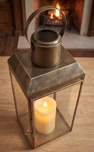 Lanternes à bougies en métal galvanisé de grande taille pour l'extérieur avec poignée en métal, lanterne en verre classique pour l'intérieur, pour mariage et fête - Product Image 3