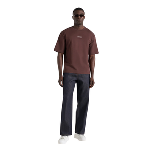 Camiseta de Manga Corta con Cuello Redondo para Hombre, Estampado Floral en la Espalda, Estampado Pequeño en el Pecho, Corte Holgado Informal, Camisetas de Algodón Personalizadas al por Mayor OEM - Product Image 1