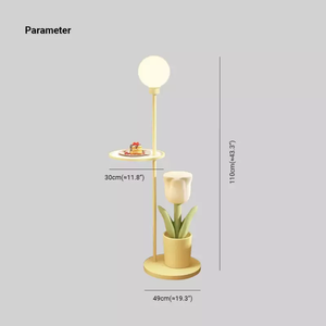 Lampe sur pied LED Lightdot Gold E27 à intensité variable avec table, lampe sur pied moderne à hauteur réglable pour salon, lumière chaude 3000K - Product Image 6