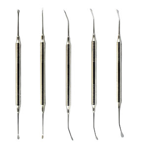 Ensemble d'instruments manuels de qualité supérieure pour le rehaussement du sinus dentaire, comprenant des élévateurs pour greffe osseuse et des élévateurs périosteaux, avec poignées de laboratoire plaquées or - Product Image 4