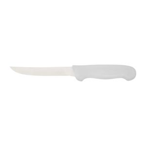 Couteaux à désosser à manche blanc avec lame incurvée en acier fin et poignée ergonomique pour la découpe de la viande et la préparation de la volaille - Product Image 1