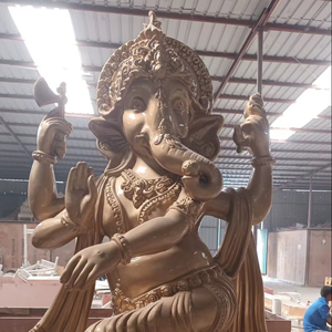 Professional Simple Traditional Fiber <b>Standing</b> Ganesha for Wedding Decoration - Product Image 1