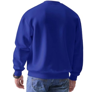 Men's 100% Cotton Pullover Sweatshirt Hoodies Breathable Knitted Fabric Solid Pattern for Indoor Outdoor Winter Wear Front Logo - Product Image 5