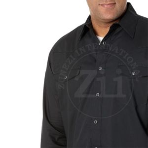 Chemises FRC résistantes aux flammes pour hommes, légères, 6,5 oz, à carreaux, boutonnées, résistantes aux flammes, 100 % coton, pour le soudage - Product Image 6