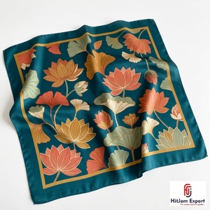 Custom Printed Womens Square <b>Scarf</b> Lightweight Soft Fabric Elegant Fashion Accessories OEM ODM Manufacturer Bali Custom - Product Image 2