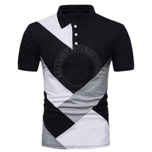 Polo en coton pour homme, manches courtes, tissu doux et respirant, col classique, design confortable, décontracté et élégant - Product Image 1