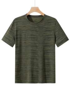 Premium Cotton <b>Polyester</b> Blend <b>T</b> <b>Shirt</b> Vintage Knitted Short Sleeve O Neck Regular Fit Crew Neck Casual Plain Tee for Men Custom - Product Image 1