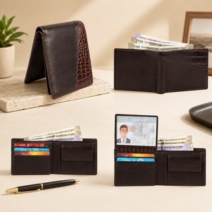 Luxury Leather <b>Wallet</b> <b>for</b> <b>Men</b> with <b>RFID</b> Blocking Technology Premium Brown Bi-Fold <b>Wallet</b> <b>for</b> <b>Men</b> with Cash Compartments - Product Image 3