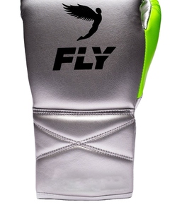 Guantes de Boxeo Profesionales FLY Plateados de Cuero Vacuno Auténtico con Acolchado Cómodo, Guantes de Combate Personalizados - Product Image 3