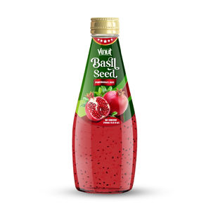 Muestra gratis VINUT Bebida de semilla de albahaca con jugo de Granada ISO HALAL KOSHER Etiqueta privada Precio al por mayor OEM ODM - Product Image 1