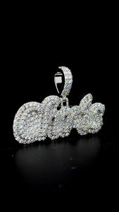 Caliente Popular precio al por mayor personalizado Moissanite Hip Hop joyería encanto collar VVS Moissanite completo blanco diamante colgantes - Product Image 4