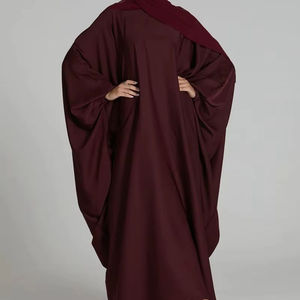 Top Quality Wholesale Dubai Abaya 2026 Turkish Modest <b>Kaftan</b> Kimono Elegant Bat Sleeve Chiffon Silk Abaya For Womens Muslim - Product Image 4