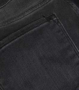 Jean skinny taille haute pour femme grande taille, délavage foncé, longueur cheville, imprimé lettres, style décontracté, 100 % coton, collection automne - Product Image 6