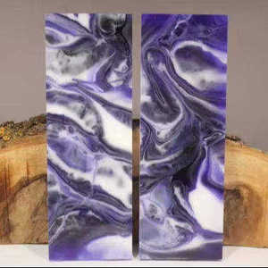 Manche de couteau en résine écologique fait main, poli, en époxy, pour la fabrication de couteaux personnalisés et projets d'artisanat DIY - Product Image 3