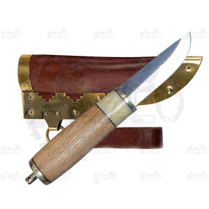 Cuchillo Puukko Hecho a Mano Personalizado |   Cuchillo de Supervivencia Nórdico de Hoja Fija de Acero con Alto Contenido de Carbono |   Cuchillo de Caza y Camping con Funda de Cuero - Product Image 4