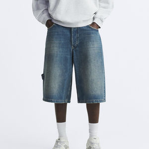 Nouvel article tendance : Short en jean décontracté et ample pour homme, 100 % coton, respirant et écologique - Product Image 5