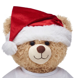 Chapeau de Noël du Père Noël, chapeau de fête du Père Noël en peluche légère avec bordure en fourrure blanche et pompon pour les fêtes - Product Image 1