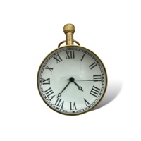Horloge de bureau silencieuse à mouvement mécanique à quartz en laiton, faite à la main, à piles, affichage à aiguilles, écologique, style rustique