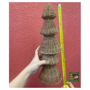 Árbol de Navidad de ratán hecho a mano, centro de mesa de caña natural para decoración navideña del hogar, directo de Vietnam. - Product Image 4