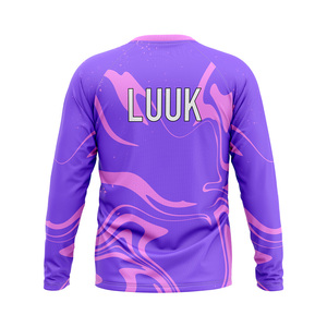 Camiseta Deportiva y Casual para Hombre, Personalizada, de Manga Larga, Cuello Redondo, 100% Poliéster, Secado Rápido, Impresión por Transferencia de Calor, Corte Regular - Product Image 6
