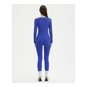 Conjunto de Yoga de 2 Piezas con Cuello Redondo, Sin Mangas, Cintura Alta, Color Sólido, Spandex/Nylon, Secado Rápido, Ecológico y Transpirable - Product Image 2