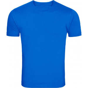 T-shirt basique pour homme à col rond, manches courtes, couleur bleu uni, en coton, décontracté, pour l'été, coupe ajustée, hauts unis, variété de teintes multiples - Product Image 1