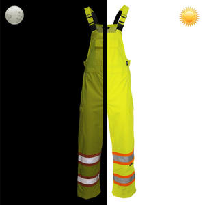 OEM <b>Waterproof</b> Flame Resistant Reflective High Visibility Fluorescent Yellow Safety <b>Work</b> <b>Pants</b> Coveralls Suit Overalls - Product Image 6