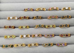 Handmade Three Stone Assorted Gold Plated Ring Women's Fashion Wholesale Bulk Ring Custom Assorted Jewelry - Product Image 4