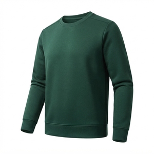 Sweat-shirt personnalisé pour homme en molleton bouclette, col rond, épais, doublure polyester-coton, couleur unie, épaules tombantes, pull d'hiver, OEM - Product Image 3