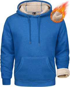 Sudadera con Capucha Oversize para Hombre, Forro Polar Suave, Color Liso, Tallas Grandes, Estilo Casual - Product Image 5