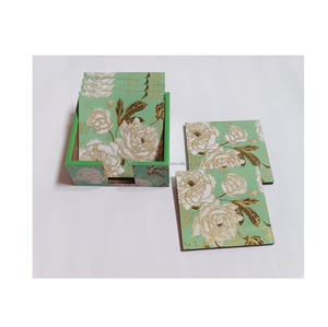 Sous-verres carrés en MDF et impression Meena, design moderne, écologiques, pour la décoration de table, fournisseur indien, export en gros - Product Image 1