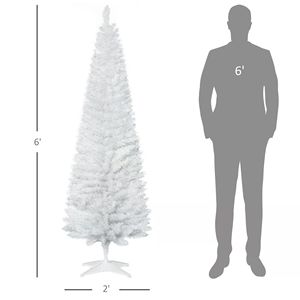 Albero di Natale Artificiale di Alta Qualità in Pino Bianco di Lusso, Realistico in PET PVC, Personalizzabile e Pieghevole in Metallo per Decorazioni Esterne - Product Image 5