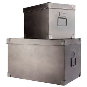 <b>Large</b> Capacity Iron <b>Trunk</b> Metal <b>Storage</b> Chest For Clothes Documents Tools Equipment And Household Organization - Product Image 1