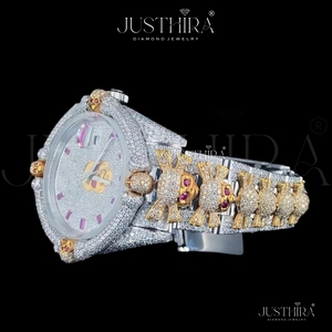 High Quality Iced Out Moissanite Diamond <b>Watch</b> for <b>Men</b> Luxury Wristwatch with Precision Movement Available At Competitive Price - Product Image 5