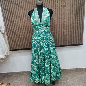 Sleeveless African Print Maxi Dress Women V Neck Tiered <b>Long</b> Dress Elegant <b>Floral</b> Casual Summer Beachwear - Product Image 2