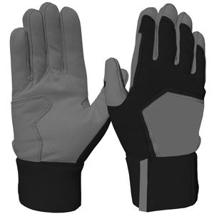 Gants de frappe de baseball personnalisés avec un magnifique design de sublimation du drapeau américain, logo bleu et noir, en cuir véritable Cabretta de haute qualité - Product Image 5