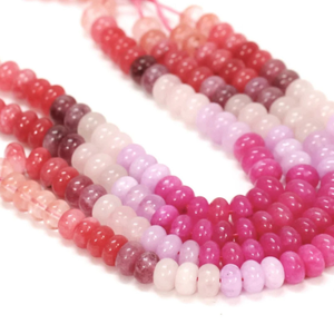 Hermosas cuentas de cuarzo multicolor en forma de rondel, cuentas de cuarzo disco mixtas de 7-8 mm, cuentas de piedras preciosas de cuarzo de calidad AAA al por mayor. - Product Image 3