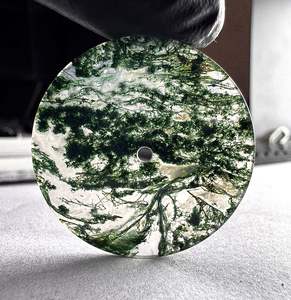 Esfera de reloj de piedra de ágata musgosa, disco plano redondo para la fabricación de relojes, 1 mm de grosor, esfera de piedra preciosa hecha a mano - Product Image 4