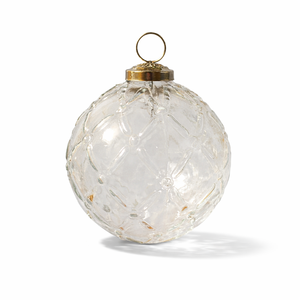 Boule de Noël suspendue en verre, ornement pour arbre de Noël, décoration festive pour la maison |   Décoration d'appoint élégante et saisonnière - Product Image 1
